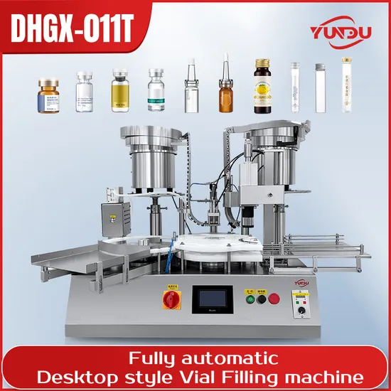 Automatic Desktop Filling of Cillin Bottle Automatic Cosmetic Medicine Bottle Filling Machine, for Essential Oil, Serum, Oral Liquid 